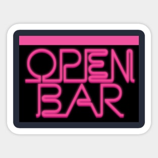 Neon Bar Sign Sticker